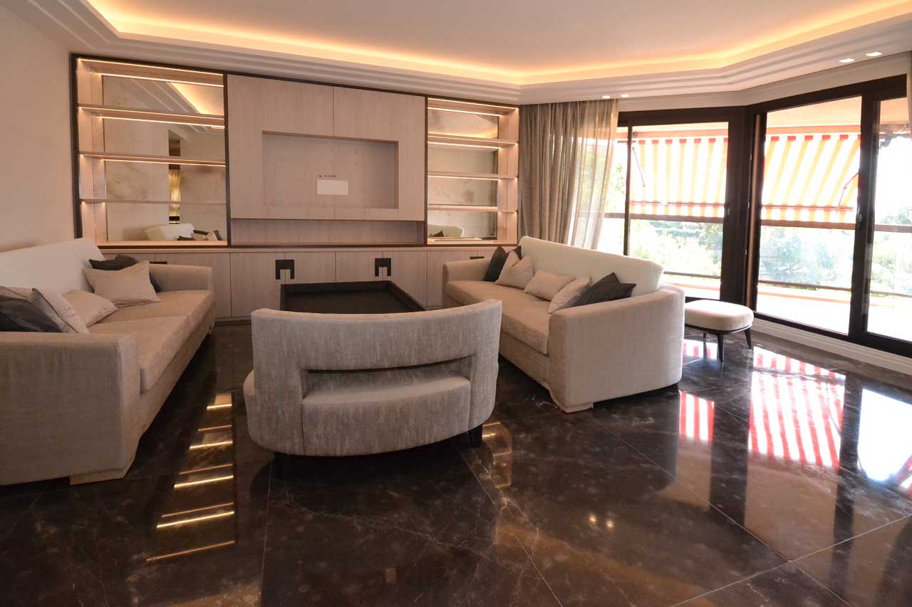 rénovation intérieur villa cannes après